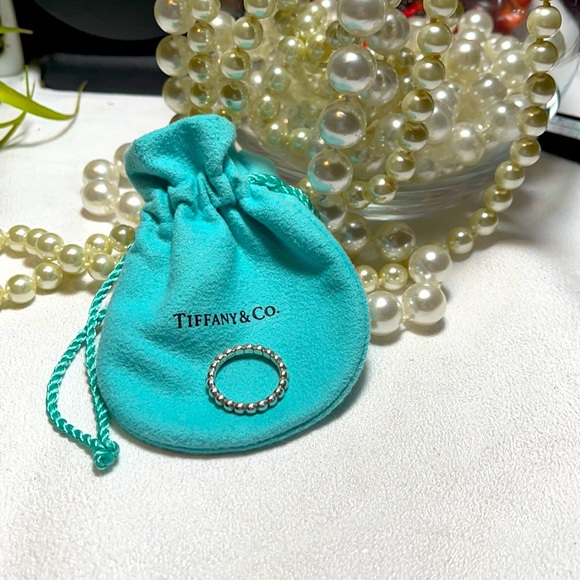 Tiffany & Co. Jewelry - Tiffany & Co. Ziegfeld Beaded ring-Band size 5